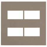 PLACA P/ 4 MÓDULOS SEPARADOS COM SUPORTE 4X4 - RECTA FENDI GLOSS 